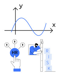 hr selection risk measurement and data analysis vector image