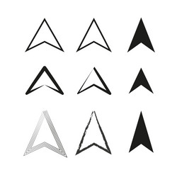 navigation arrows icon set directional cursor vector image