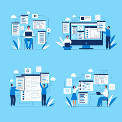 programmers characters people web designers vector image