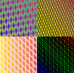 set of dark abstract spectrum background lines vector image