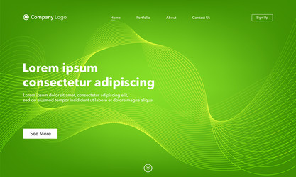 Abstract background website landing page template vector