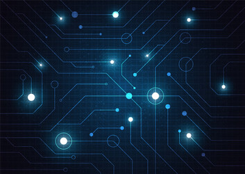 high tech technology geometric and connection vector image