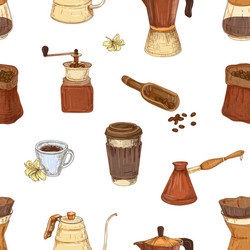 seamless pattern with tools and utensils vector image