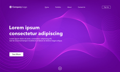 abstract background website landing page template vector image