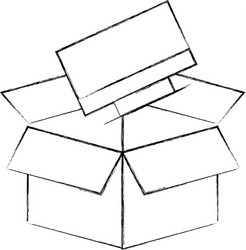 box with monitor computer isolated icon vector image