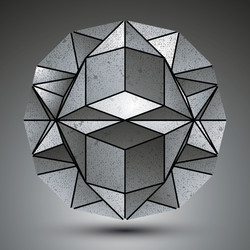 complicated dimensional spherical element created vector image