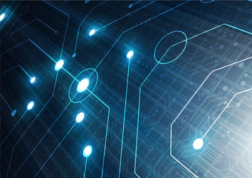 High tech technology geometric and connection vector