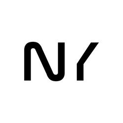 Initial letter ny logo design template creative Vector Image