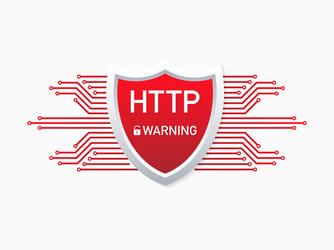 outdated and dangerous http protocol alert vector image