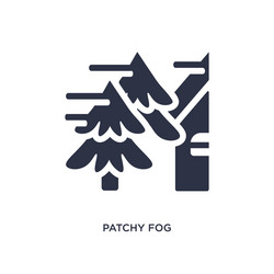 Patchy fog icon on white background simple vector