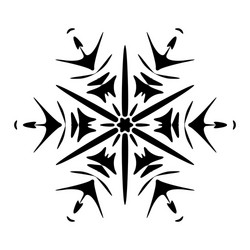 simple snowflake template vector image
