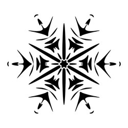 Simple snowflake template vector