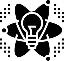 idea and realization neural network glyph icon vector image