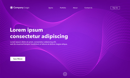 abstract background website landing page template vector image