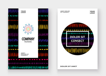 Abstract pattern with color hand drawn strokes vector