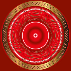 Abstract themed red background with shiny d vector