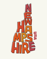 Distorted New Hampshire State Map vector image