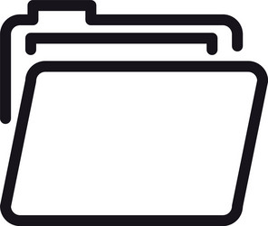document folder icon line style vector image