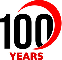 100th anniversary abstract logo one vector