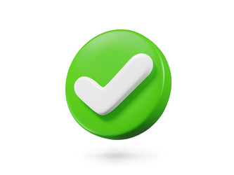 3D Checkmark Icon - Tick & Done vector image