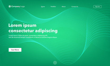 Abstract background website landing page template vector