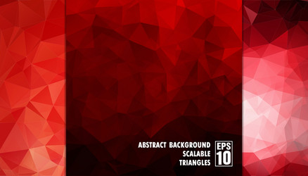 Abstract geometric background of triangles in red vector