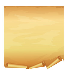 Big golden scroll of parchment vector