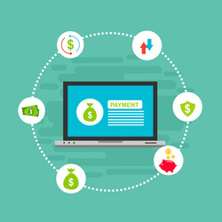 concept online and mobile payments for web page vector image