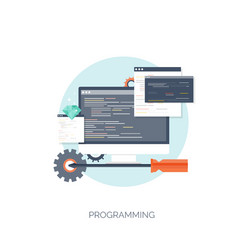 flat computing background vector image