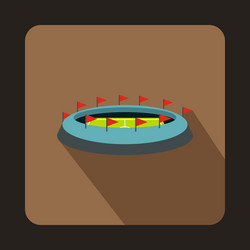 football stadium icon flat style vector