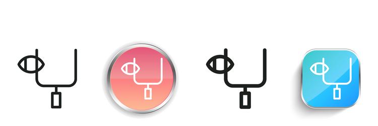 goal post icon thin linear regular and button vector image