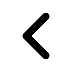 left arrow black glyph ui icon vector