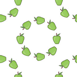 Seamless pattern with apples vector