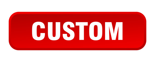 custom button square 3d push vector image