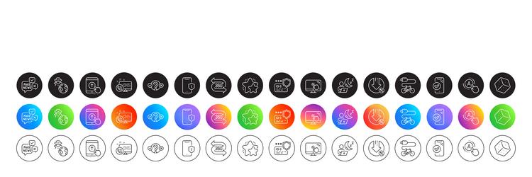 dice shift and fraud line icons for web app vector image