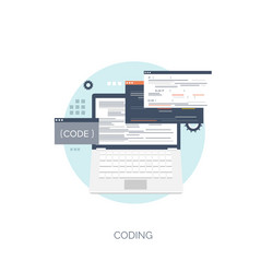 flat computing background vector image