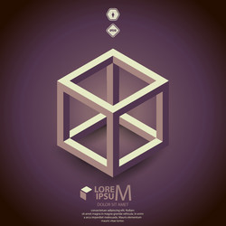 Geometric Cube Structure vector image