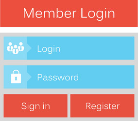 mobile user ui kit form interface for web vector image
