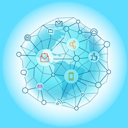 modern global network abstract svheme vector image