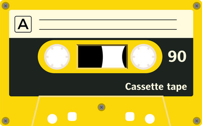 Retro audio cassette Royalty Free Vector Image