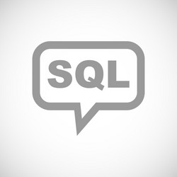 sql grey message icon vector image