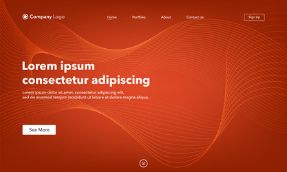 abstract background website landing page template vector image
