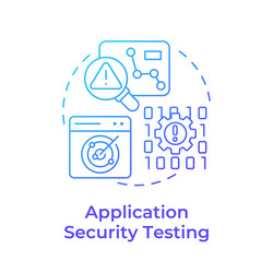 application security testing blue gradient vector image