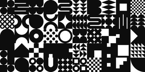 brutalist geometric texture with simple shapes vector image