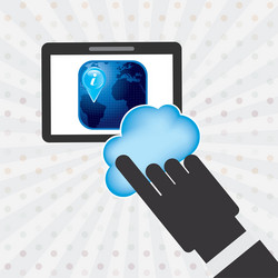 cloud computing design vector image