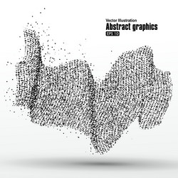 dot abstract graphics and lines formed vector image