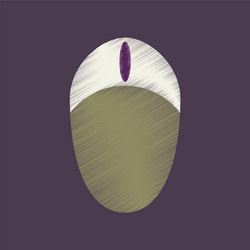 flat shading style icon computer mouse vector