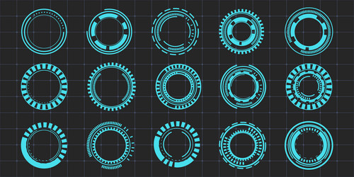 hud aim pointer optical target futuristic focus vector image