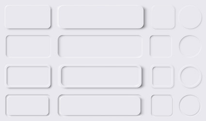 neumorphism button design set neumorphic ui vector