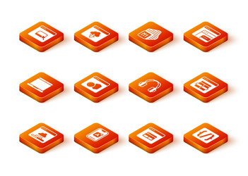 set cloud technology data transfer mobile apps vector image